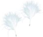 Merkloos Santex Hobby knutsel veren - 60x - wit - 7 cm