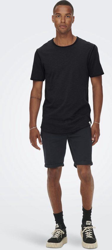 ONLY & SONS ONSBENNE LONGY SS TEE NF 7822 NOOS - Black - M