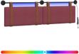 vidaXL Hangend hoofdbord Met LED-verlichting Wijnrood Antiek PU