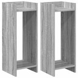vidaXL Plantenstandaard 2 stuks Grijs Sonoma 30 x 30 x 80 cm Bewerkt hout