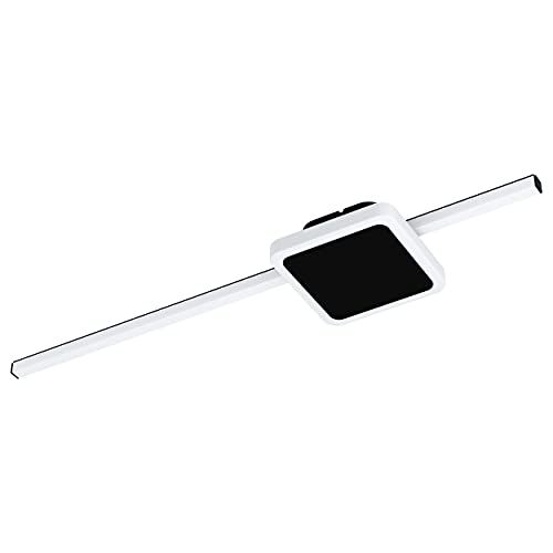 EGLO Sarginto LED Plafondlamp - Zwart - Vierkant - 2 Lampen