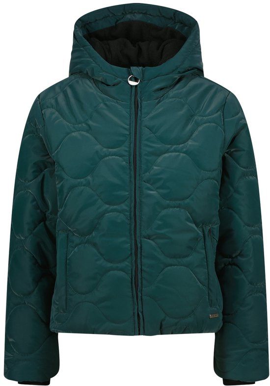 Vingino Tanije Meisjes Buitenjas - Polyester - Polyurethaan - Deep dark green - Maat 6