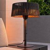 Lucande Pyravo terrasverwarmer, zwart, aluminium, 70 cm, IP44