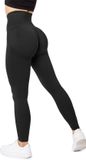 Bellivalini Dames Leggings - Push Up - High Waist - Scrunch - Vrijetijdsbroek - Lang - Sport - Sporbroek - Yogabroek - Zwart - XXL