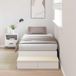Maison Exclusive - Cadre de lit avec rangement, blanc, 90 cm, bois composite