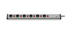 Ehmann 0232x00062301 Overspanningsbeveiliging stekkerdoos 6-voudig grijs geaard contact 1 st.
