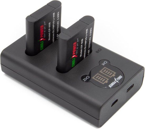 ChiliPower Li-90B Olympus USB Duo Kit - Camera accu set
