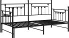 vidaXL Bedframe voor een daybed Zwart 90 x 200 cm Staal