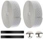 Bol 2x Vélo guidon PU Cuir - Antidérapant & Confortable - Blanc