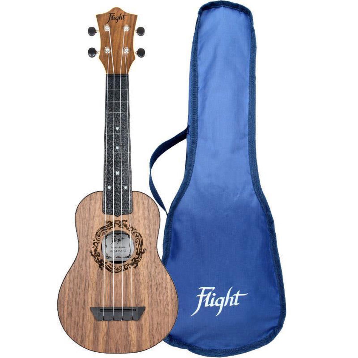 Flight Sopraan Ukelele - Travel Series - Walnoot - Salamander - TUS50