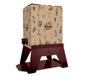 LISA Bacco Porte-bouteille de vin 15 cm, sac 5 litres, avec plateau en aluminium, rouge
