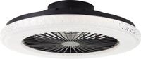 Brilliant Badria - Plafondventilator - Met verlichting - LED 40W - 3000K-6500K - Dimbaar - Zwart - Crystal effect - Zeer stil