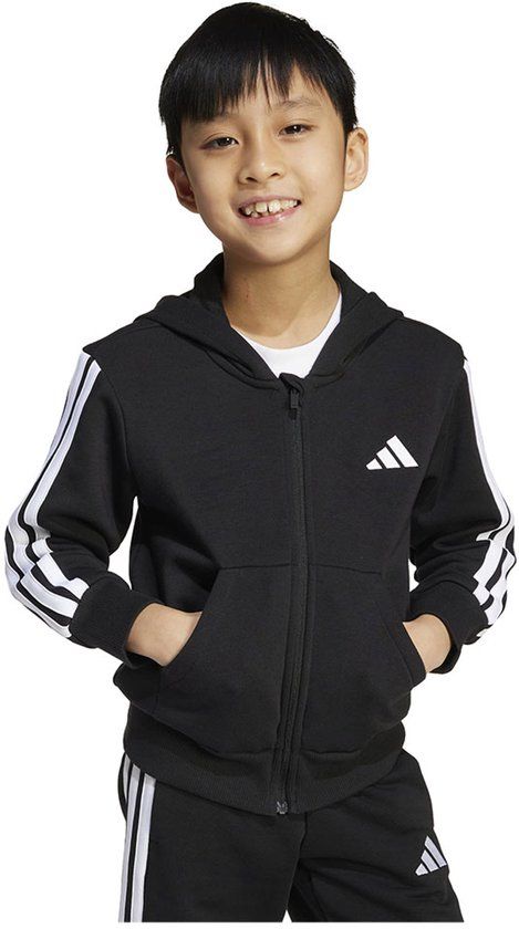 Adidas Essentials Sweatshirt Met Rits Zwart 3-4 Years Kinderen