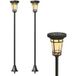 Lanterne solaire réglable 180 cm, 2 modes de luminosité, capteur de lumière, interrupteur, étanche IP44, lot de 2