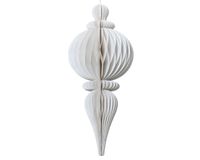 Decoris Ornament papier d34h80 cm wit kerst