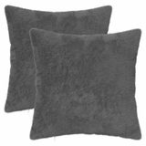 vidaXL Kussensloop 2 stuks Donkergrijs 45 x 45 cm