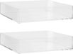 5five Set van 2x stuks make-up houder box - 20 x 20 x 5 cm - transparant kunststof