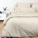 Housse de couette percale, coton, écru, 220 x 240 cm