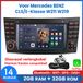 Awesafe Autoradio - Geschikt Voor Mercedes BENZ CLS/E-Klasse W211 W219 - Met navigatie GPS - 2GB+32GB - Bluetooth WIFI - Apple Carplay & Android auto - Radio scherm - Ondersteuning voor Harman Carton-systeem - Bevat fiberoptische verlengingskabels