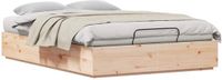 vidaXL - Ottoman bedframe met opbergruimte - Naturel - 135 x 190 cm