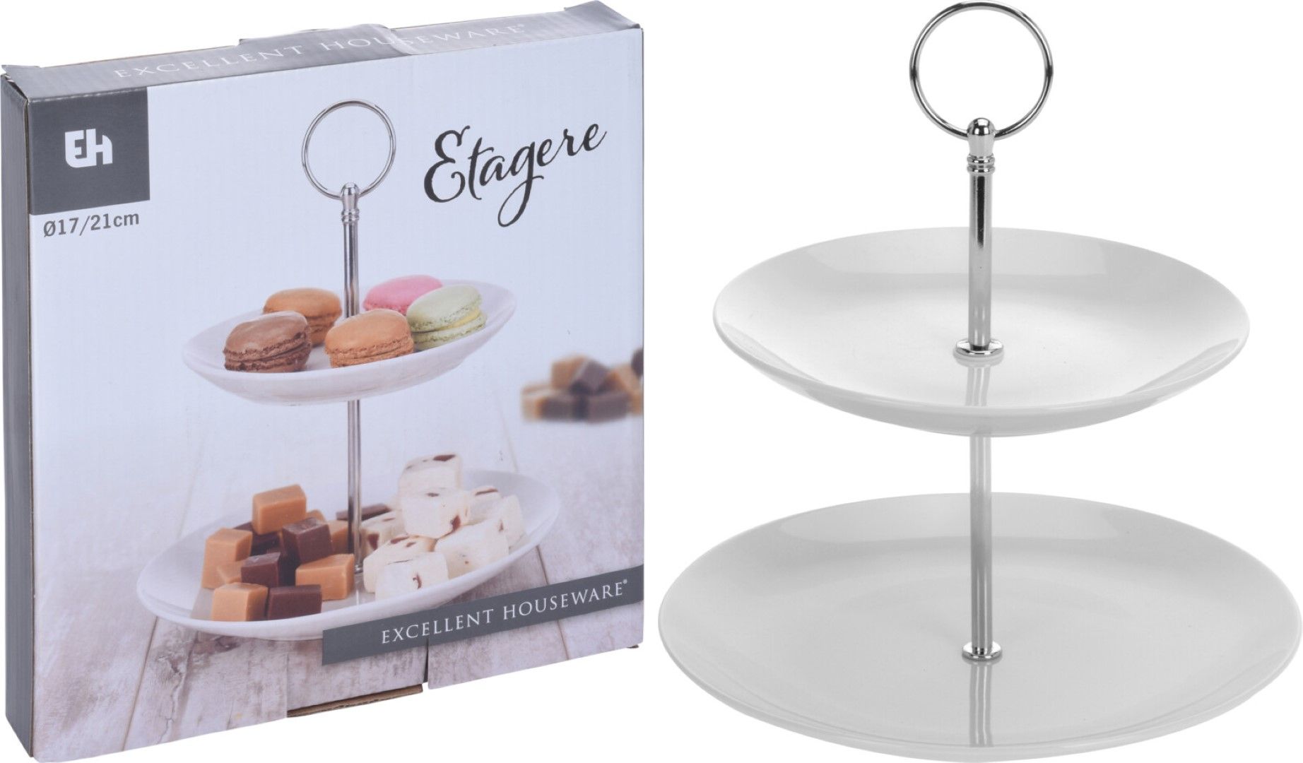 Etagere porselein 2 dlg - 8718158472205