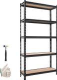 VEVOR Zwaar Uitgevoerde Opbergkast 923x309x1813mm, Draagvermogen 1360,8kg, Stalen Frame, 5 Verstelbare MDF-Planken