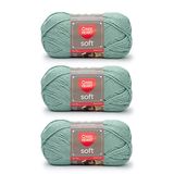 Red Heart Zacht zeeschuim garen, 3 stuks, 141 g, acryl, 4 medium (gekamd), 234 meter, voor breien/haken