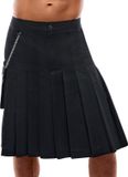 Svenjoyment OV-Großhandel Mannelijke Kilt met Klepzak Zwart XL