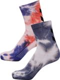 hummel hmlCHEVRON TIE DYE 2-PACK SOCKS Unisex Katoen Tie-dye Multi Colour Blue Schoenmaat 14