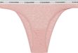 Calvin Klein Dames Brazilian Slip Lichtroze Gebloemd Polyamide/Polyester Maat XL