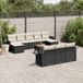 Maison Exclusive - Ensemble de jardin, 11 pièces, avec coussins, noir, en polyrotin