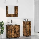 Maison Exclusive - Ensemble de meubles de salle de bain, 3 pièces, chêne fumé, 61 x 35 x 64 cm
