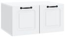 Support mural meuble TV blanc 59,5 x 41 x 30 cm bois modifié