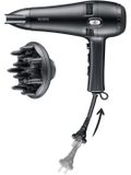 SEVERIN Haardroger HT 0165, 2100W, met intrekbaar snoer, diffuser en concentrator, 3 temperatuurstanden, zwart