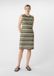 Comma - Robe courte en maille à motif zigzag - Vert kiwi
