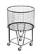 CosmoLiving by Cosmopolitan metalen diepe set metalen gaas wasmand opbergwagen met wielen, 47 x 47 cm x 65 cm, zwart