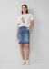 s.Oliver Korte denim rok met open zoom dames blauw