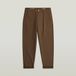 G-Star Pleated Chino Relaxed Tapered Heren Joggingbroek Katoen Elastaan W31/L32 Desert Palm/Deep Brown Hb