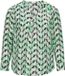 s.Oliver Blouse met structuur en all-over print lichtgroen