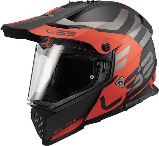 LS2 MX436 Pioneer Evo Adventurer M.Black Orange XS - Integraalhelm - Maat XS