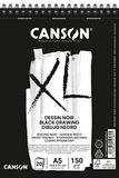 Canson XL Dessin Noir, bloc de dessin noir DIN A5