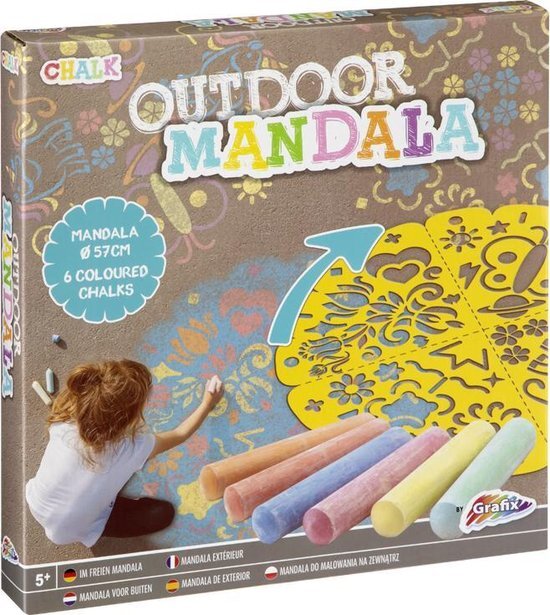 Grafix Outdoor Mandala stoepkrijt