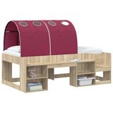 vidaXL Bedtunnel 2 stuks rood Polyester