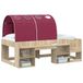 vidaXL Bedtunnel 2 stuks rood Polyester