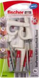fischer EasyHook Round K (4) set van 4 ronde schroefhaken en DuoPower pluggen 8 x 40