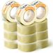 OFITURIA Transparante verpakkingstape voor het verpakken van verzenddozen, bruiloft, veilig verpakkingsproduct (48 mm x 160 m, transparant, 12 rollen)