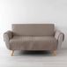 Douceur d'intérieur WELL bankhoes, gewatteerd, microvezel, 279 x 179 cm, beige