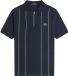 Fred Perry Polo Shirt Met Pinstreep En Ritskraag - Katoen - Blauw - S