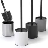 SAVEGA Toiletborstel siliconen roestvrij staal (wit)
