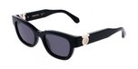 Ferragamo SF2067S Zonnebril Vrouwen Rechthoekig Kunststof Zwart Grijs